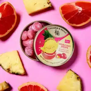 Balas Alemã Cavendish Double Fruit - Abacaxi E Grapefruit